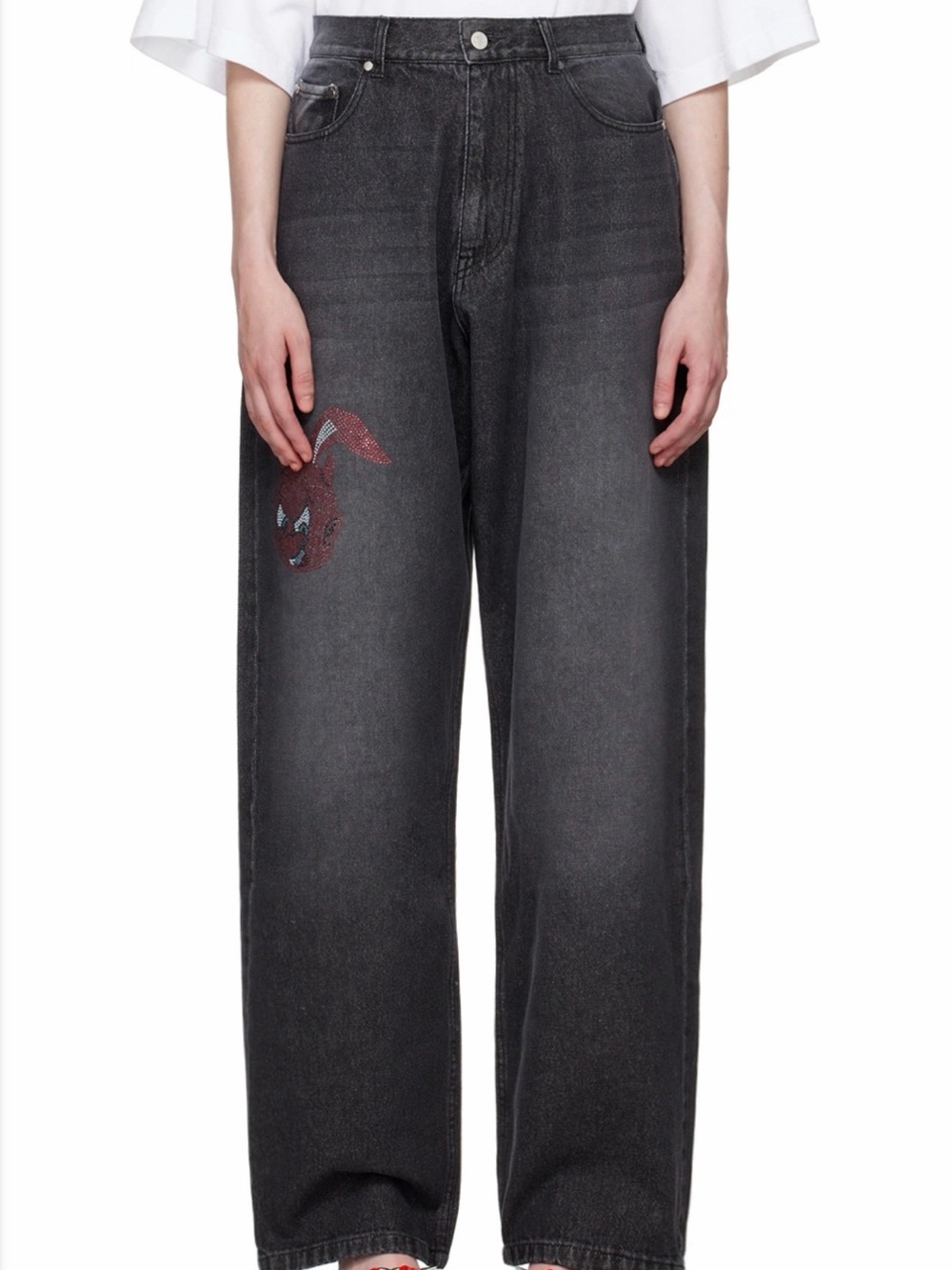 ABRA Black 'You Wish' Loose Fit Jeans